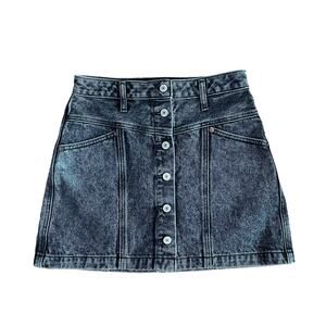 Y2K Abercrombie & Fitch Skirt Womens Small Black Natural Rise Acid Wash Casual
